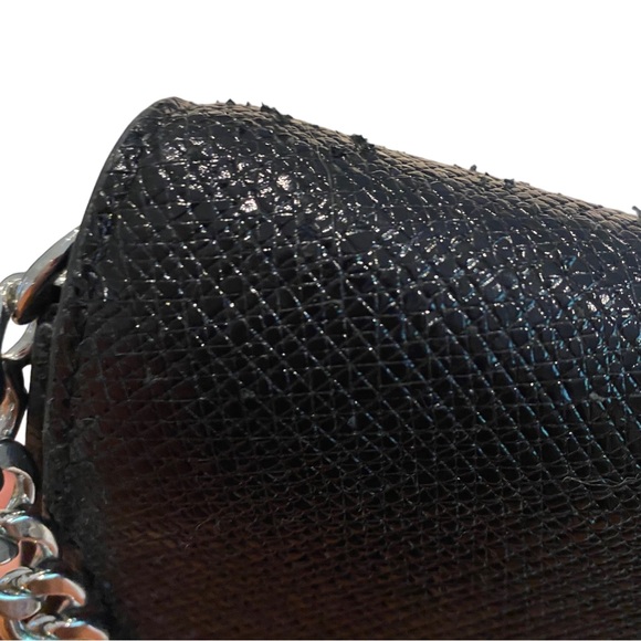 Michael Kors Black Large Gusset Crossbody Leather Purse Silver Hardware - Picture 10 of 10